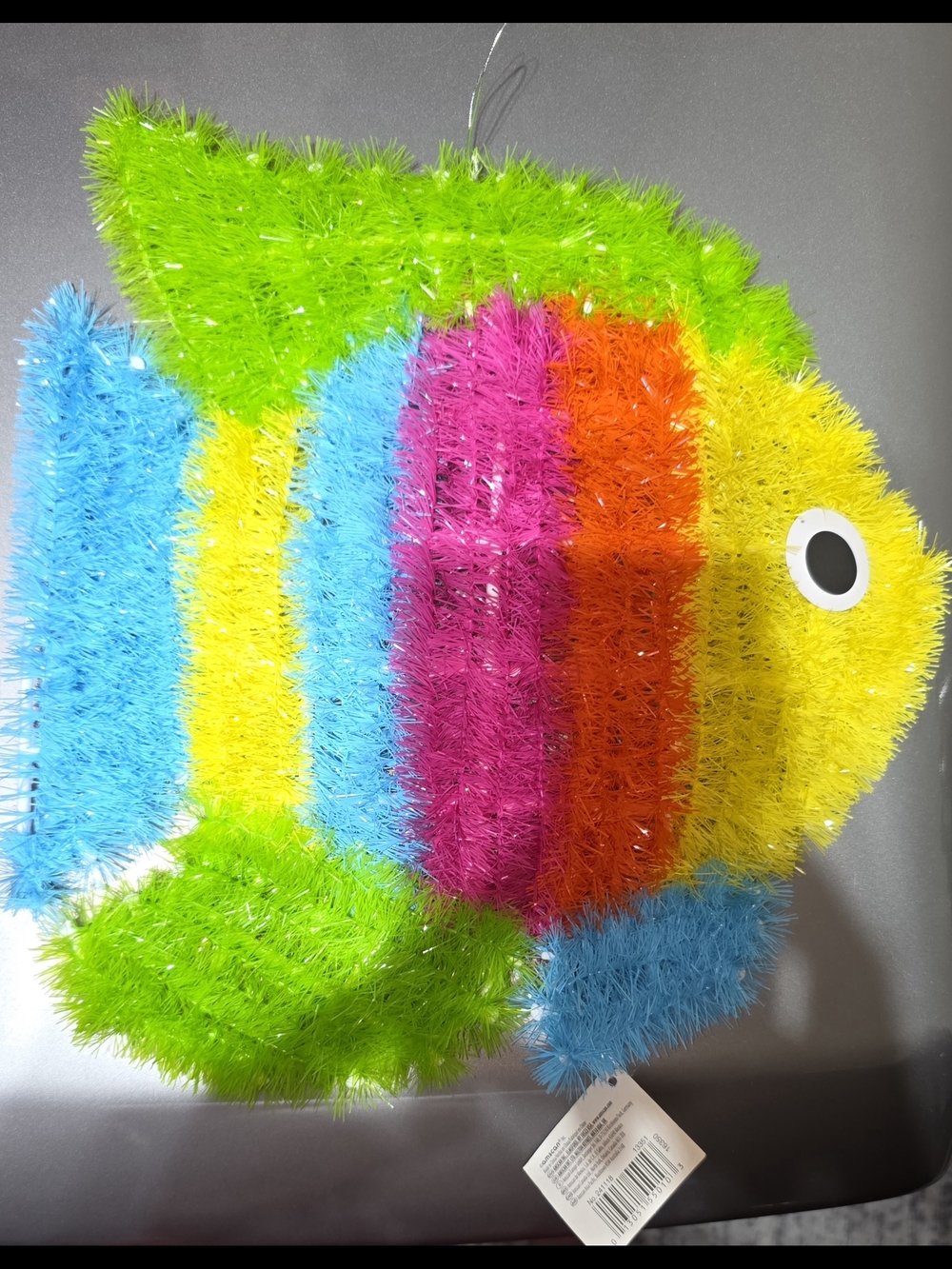 Colorful Fish-Shaped Tinsel Decoration